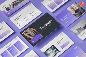 Computer & Laptop PowerPoint, a Presentation Template by Pixslides