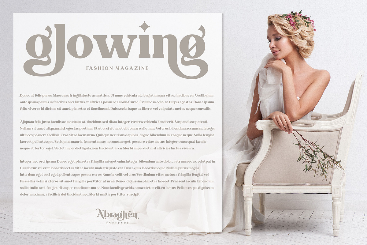 Abraghen - Ligature Serif Font, a Serif Font by Almeera Std (Photo 2 of 12)