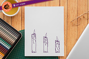 15 Candle Halloween Stamp Brushes, a Brush Add-On by vectstudio (Thumbnail 5 of 9)
