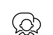 32 Business Communication Icon Set, an Outline Icon by adenpinkstore (Thumbnail 6 of 11)