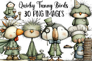 Quirky Funny Birds Clipart, an Illustration by DreamArtGraphic (Thumbnail 1 of 5)