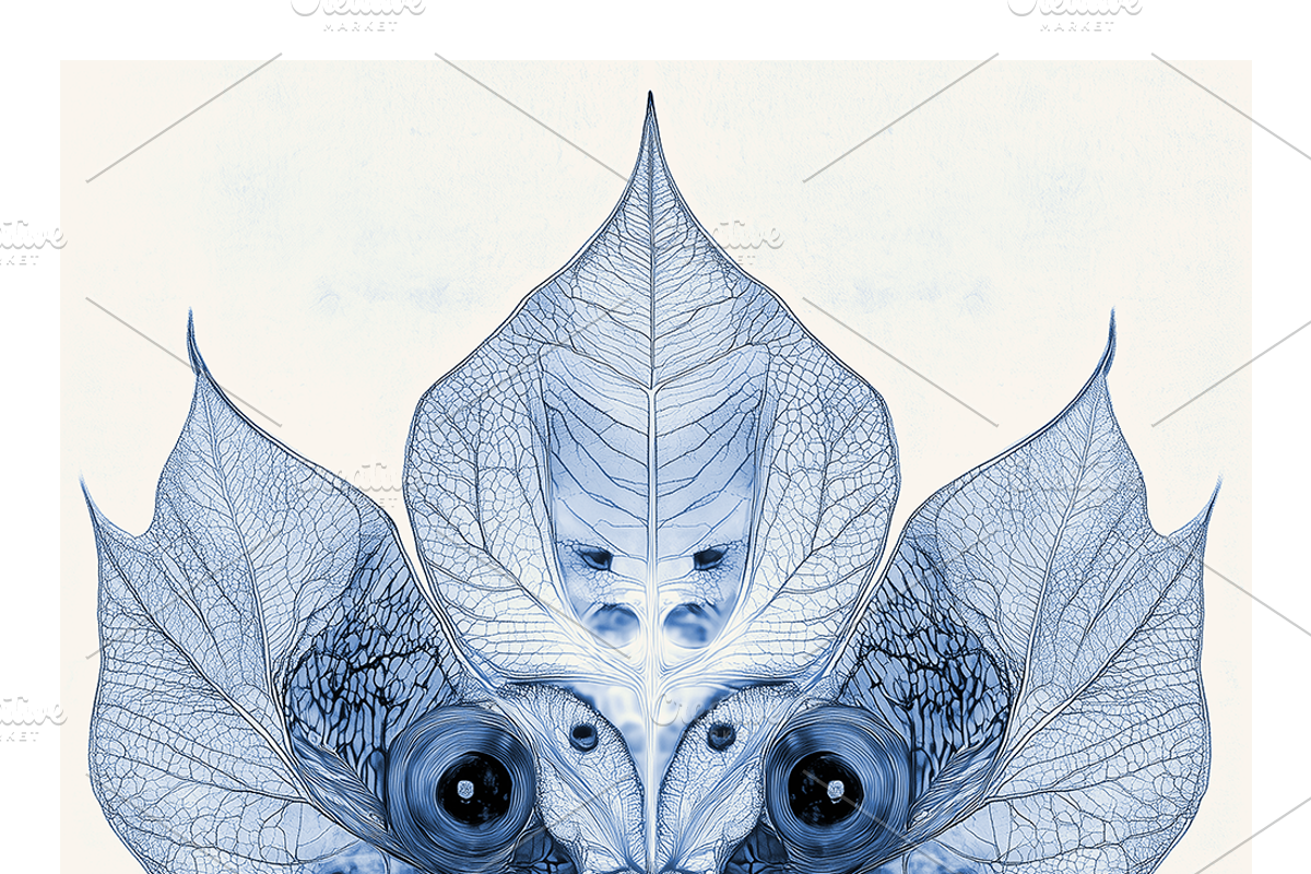 Role Co. Cyanotype Leaf in Symmetry, a Texture Illustration by milatovar (Photo 14 of 21)