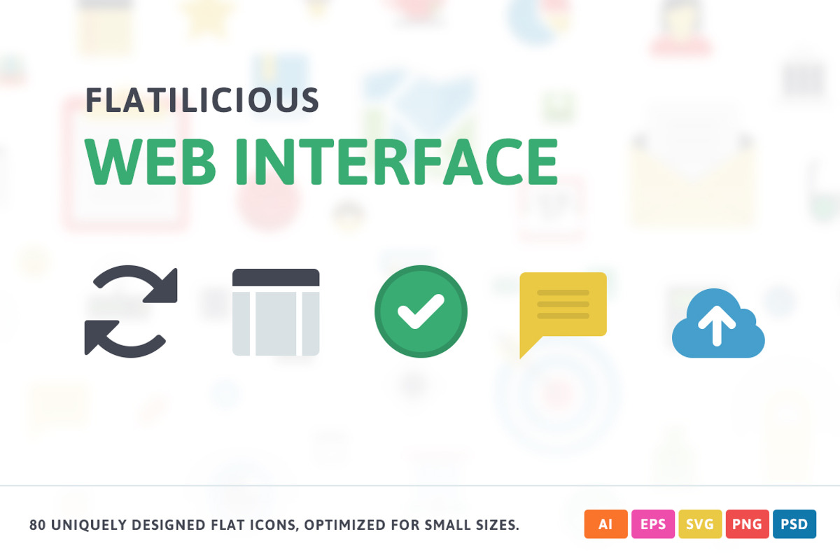 Web Interface Flat Icons, an Icon by PixelBazaar (Photo 1 of 2)