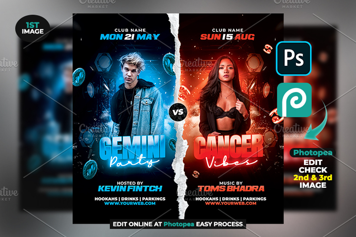 Night Club Flyer PSD Template, a Flyer Template by StarPixles11 (Photo 1 of 2)