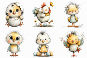 Whimsical Easter Chicken Clipart, an Illustration by Libby Wishes (Thumbnail 5 of 9)