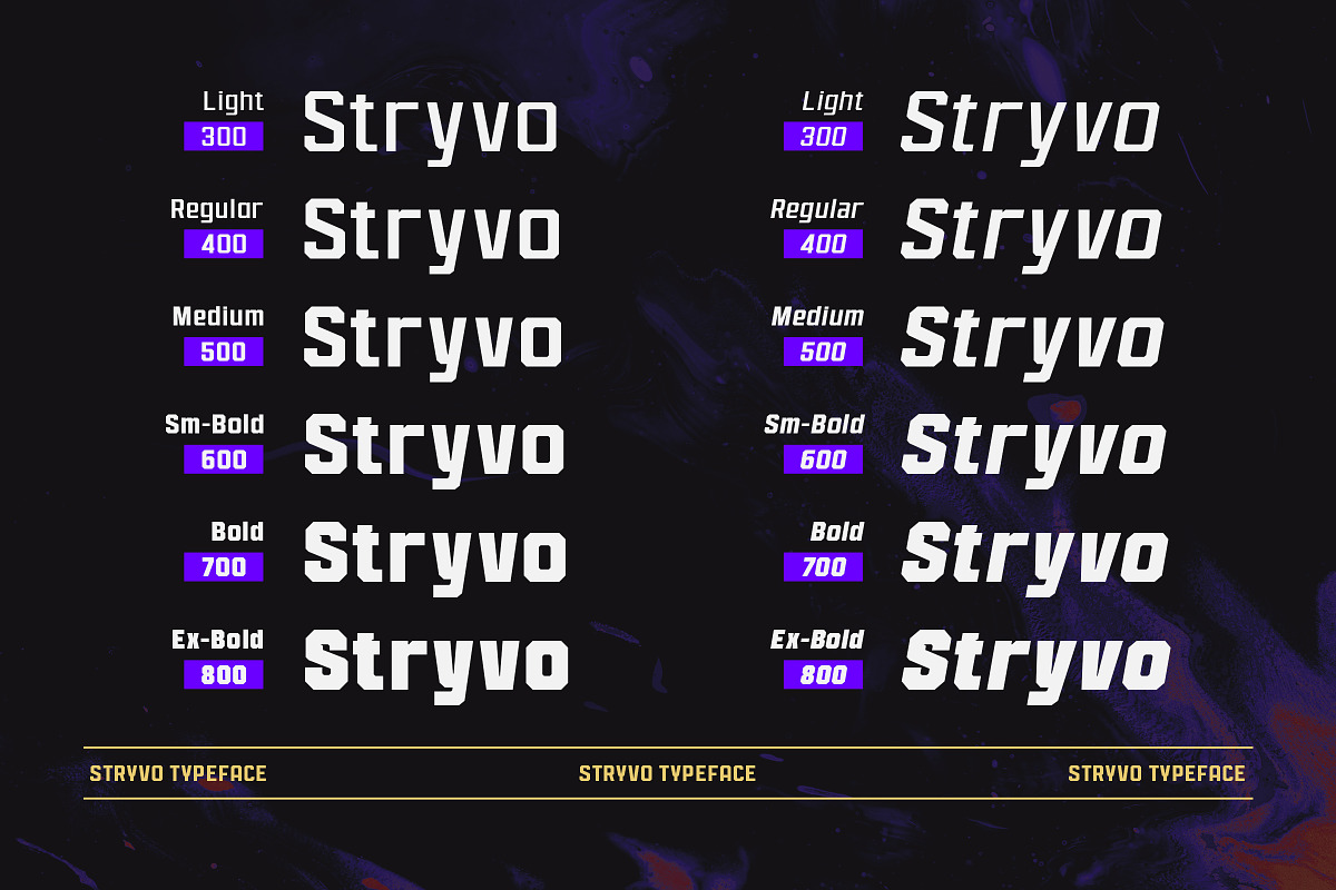 Stryvo Font Family – Esports Sans, a Sans Serif Font by Sekyra Lab (Photo 5 of 10)