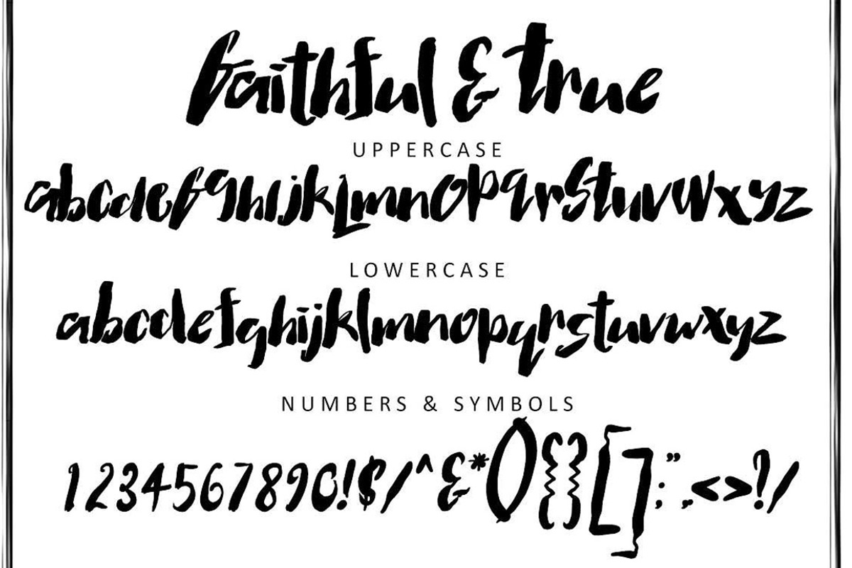 Faithful & True Font preview 2