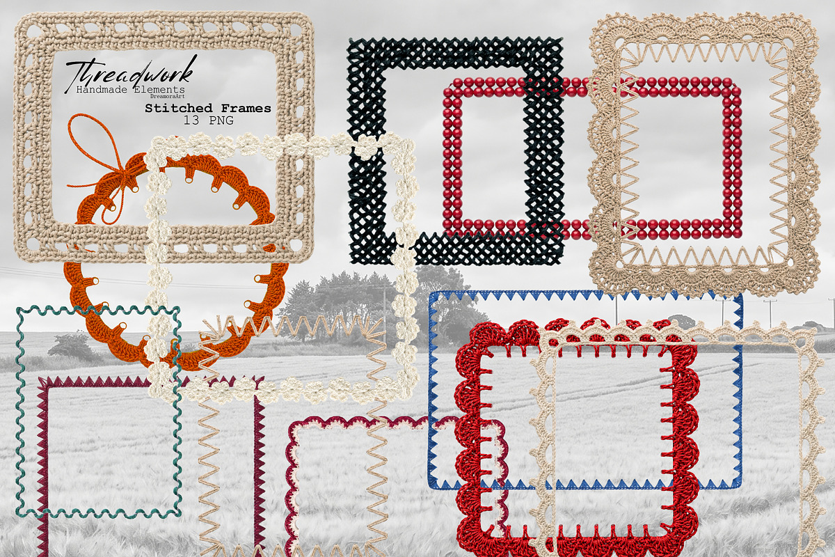 Threadwork Handmade Textile Elements, an Object Graphic by DreamoraArt (Photo 4 of 9)