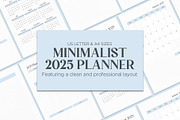 Minimalist 2025 Planner, a Stationery Template by Oshin Design (Thumbnail 1 of 6)