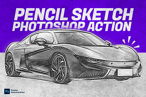 Pencil Sketch Photoshop Action 2, an Action Add-On by iHemalaya
