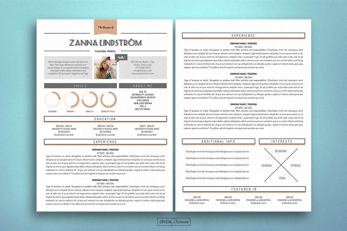Resume CV template For Word, a Resume Template by CrystalResumes (Photo 4 of 4)