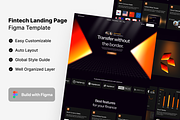 Fintech Landing Page Figma Template, a Landing Page Template by Rozepaars Design (Thumbnail 1 of 2)