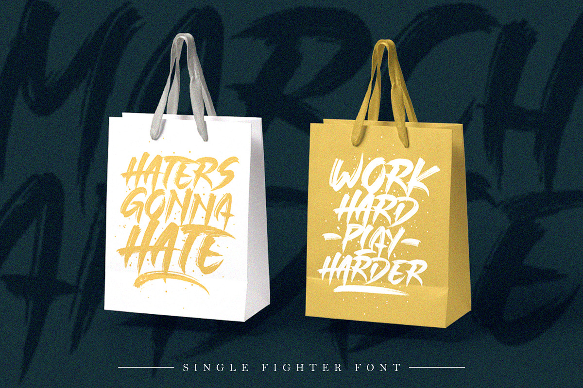 SALE! SINGLE FIGHTER / Brush Font preview 8