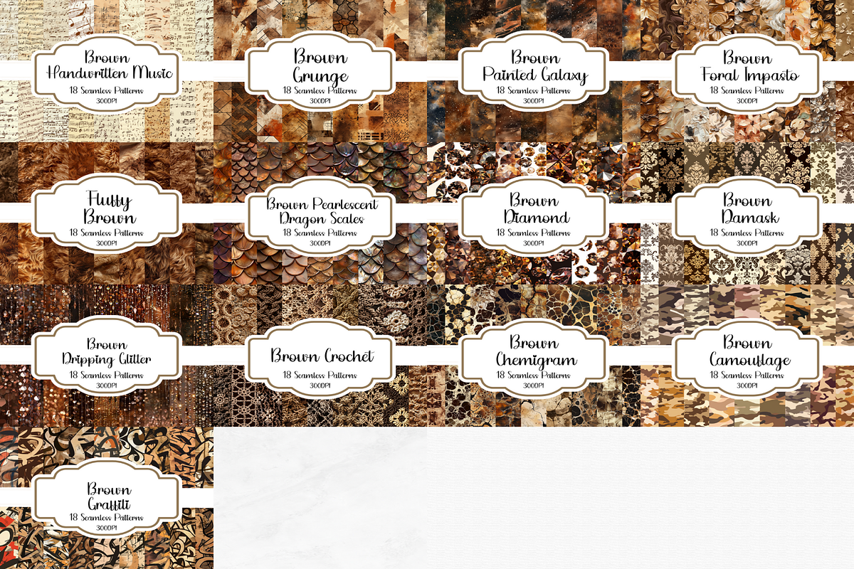 500 Brown Seamless Patterns, a Pattern Graphic by PrintablesByFranklyn (Photo 4 of 4)