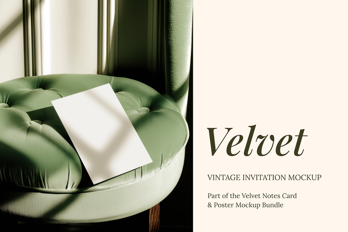Velvet Vintage 5x7 Invitation Mockup, a Product Mockup by Serenefeeling (Photo 1 of 6)