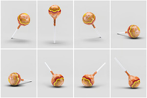 Ball Lollipop Candy Mock-Up, a Product Mockup by DesignRushMarket