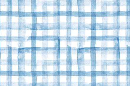Watercolour plaid in light blue, a Pattern Graphic by Anya-D