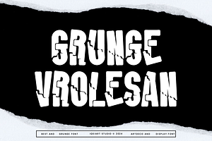 Grunge Vrolesan - Typeface Font, a Sans Serif Font by Iqsiart Studio