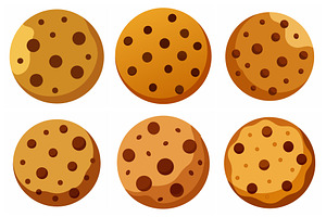 Chocolate chip cookies arranged, an Object Graphic by Billah Hub