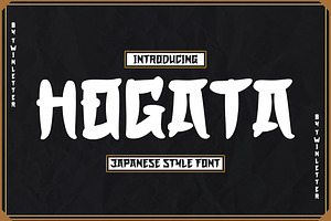 HOGATA - Japanese style font
