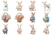 Spring Easter Bunnies, an Illustration by CitraGraphics (Thumbnail 2 of 5)