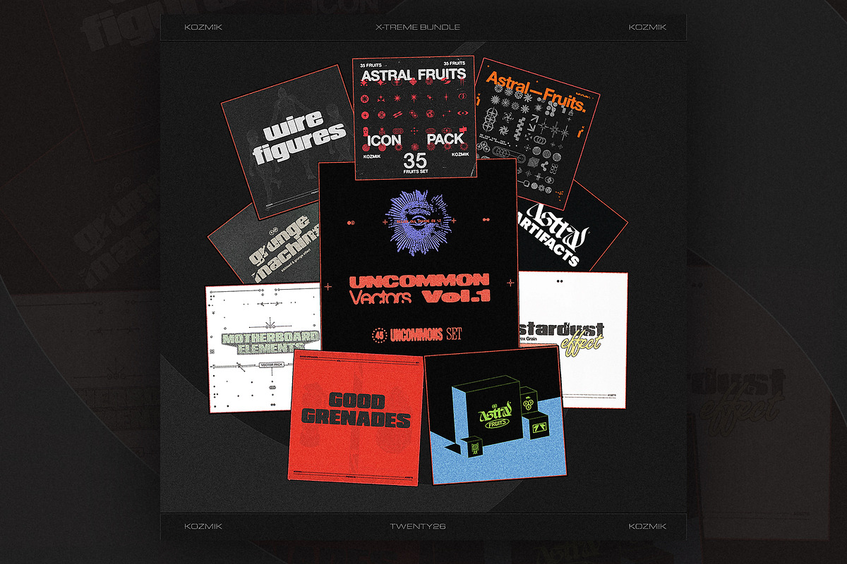 X-TREME DESIGN BUNDLE, an Object Graphic by KOZMIKDZN (Photo 1 of 5)