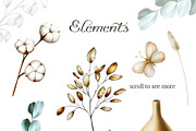 Bohemian garden hand drawn clipart, a Decorative Illustration by Navenzeles (Thumbnail 3 of 14)