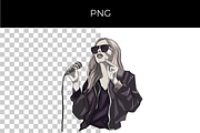 Stylish Girls Coloring Pages Set, a Decorative Illustration by InkyQueenArt (Thumbnail 4 of 5)