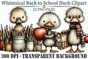 Whimsical Back to School Duck PNG, an Animal Illustration by Libby Wishes (Thumbnail 1 of 4)