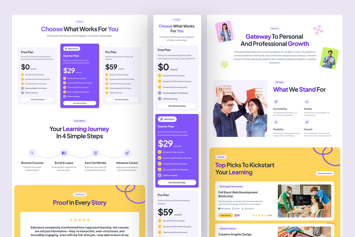 Eduvance - Education Website, an UI Kit Template by peterdraw (Photo 6 of 7)