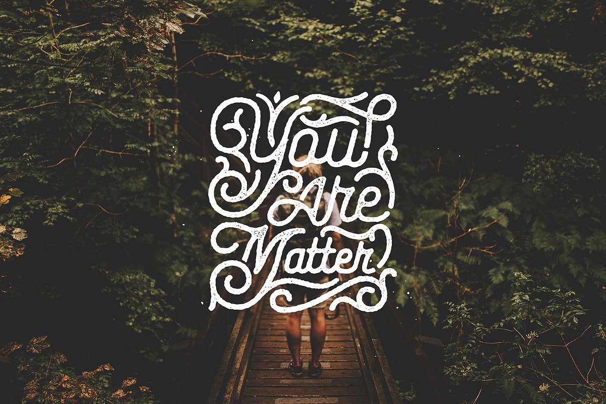 Riverfall Rounded Textured Typeface preview 3