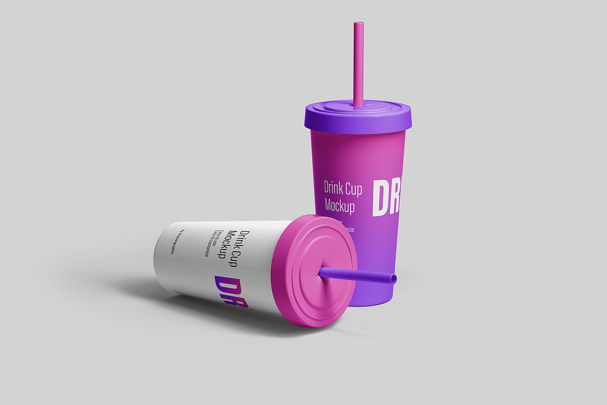 Drink Cup Mockup - 8 Views, a Cups & Container Mockup by Illusiongraphic (Photo 2 of 23)