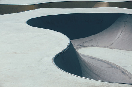 Bowl in the skate park view