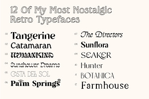 The Retro Font Collection