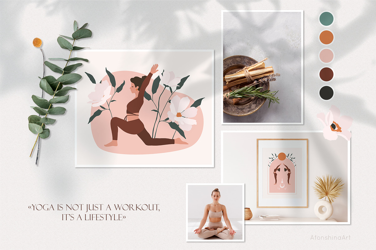 Yoga collection, an Illustration by AfonshinaArt (Photo 2 of 12)