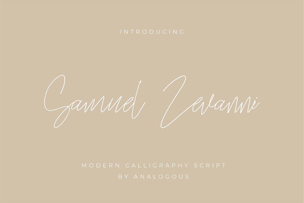 Samuel Zevanni || signature font