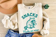 Snacks Make Me Nicer PNG, Raccoon, an Illustration by SharpMarketplace (Thumbnail 9 of 9)