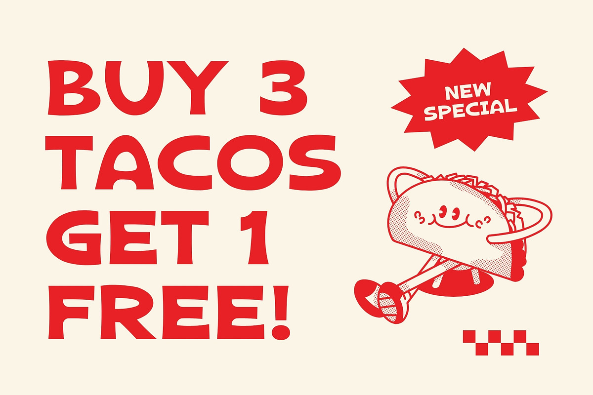 Fattura - Chunky Retro Food Font, a Sans Serif Font by HipFonts (Photo 15 of 15)