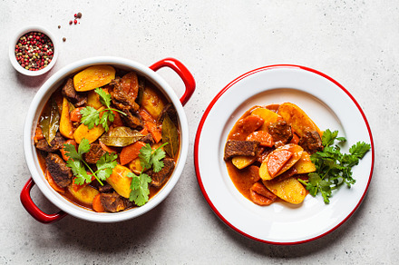 Beef stew with potato, a Food & Drink Photo by vaaseenaa