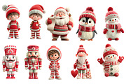 Cute Christmas watercolor clipart, an Illustration by Designworld (Thumbnail 3 of 5)