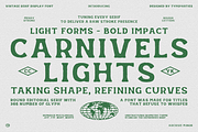 Carnivels Lights - Display Serif, a Serif Font by Typeparties (Thumbnail 1 of 9)