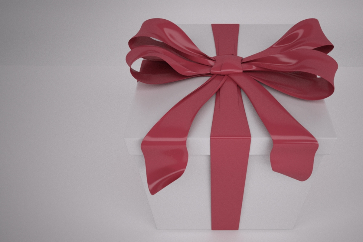 Gift Box with Knotted Bow, an Object 3D Model by kjpargeterimages (Photo 4 of 4)