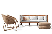 Balcony C - Wicker Outdoor, a Furniture 3D Model by 3DCargo (Thumbnail 2 of 7)