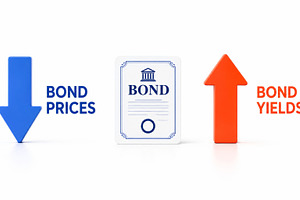 Global bond sell off concept showing