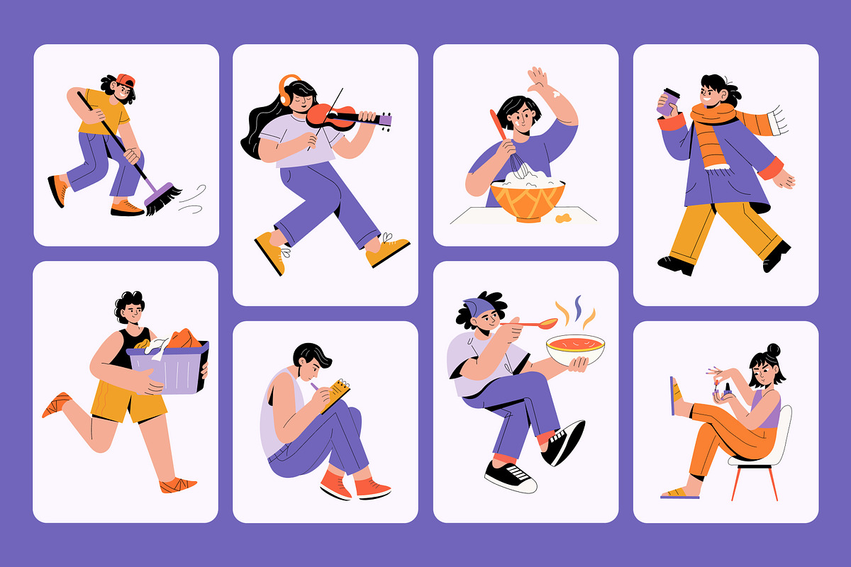 Everyday Activities Illustration