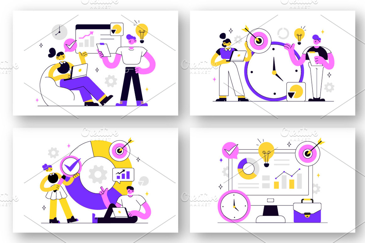 10 Business Management Illustration, a Person Illustration by denayunebgt (Photo 3 of 4)