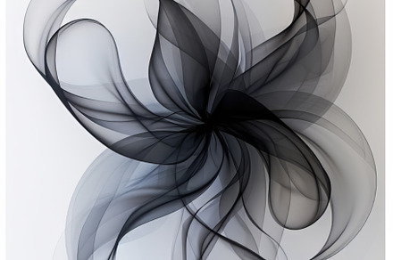 Abstract Black Smoke Floral Design, an Abstract Photo by Natalia Klenova's Shop
