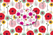 Two Poppies Patterns & Swatches, a Pattern Graphic by Anny Cecilia Walter (Thumbnail 2 of 3)