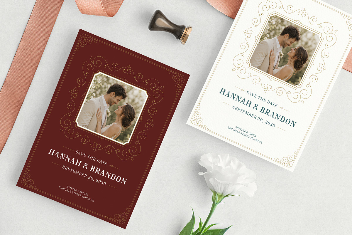 Elegant Wedding Save the Date Canva, an Invitation Template by Vasya Kobelev (Photo 2 of 7)