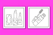 Cosmetics Bold and Easy Coloring, a Decorative Illustration by Design Station (Thumbnail 2 of 3)
